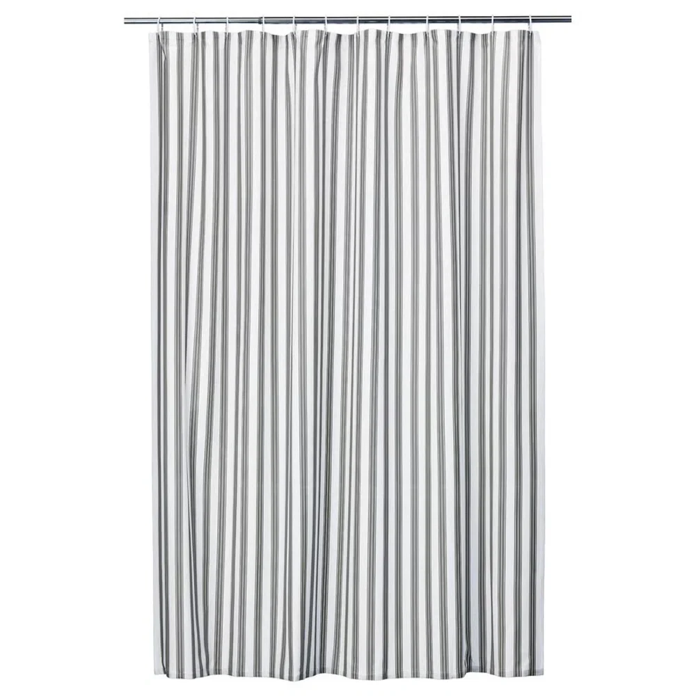 Classic Gray Stripe Shower Curtain